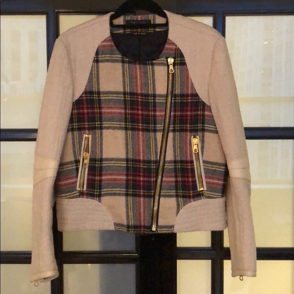 rag & bone Plaid and Beige Jacket